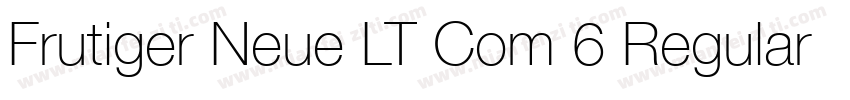 Frutiger Neue LT Com 6 Regular字体转换